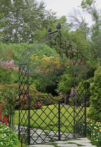 Stunning metal garden arches with gate. High-quality and exclusive design