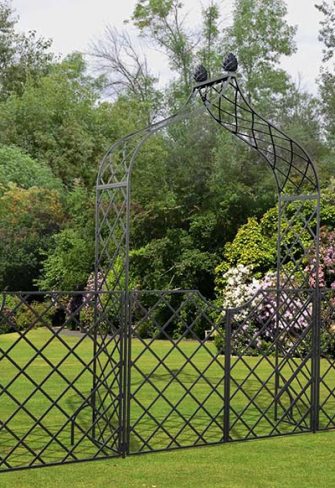 Stunning metal garden arches with gate. High-quality and exclusive design