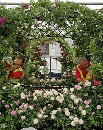 Wedding Gazebo 'Buscot Park' at the Chelsea Flower Show - Build Up