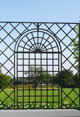 The Orangery Wrought-Iron Railing by Classic Garden Elements