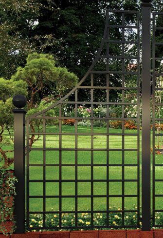 The Rushton Hall Wrought-Iron Railing by Classic Garden Elements