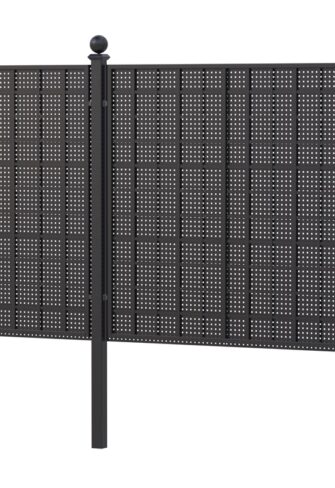 Privacy screen Bauhaus sheet metal Gropius for setting in concrete