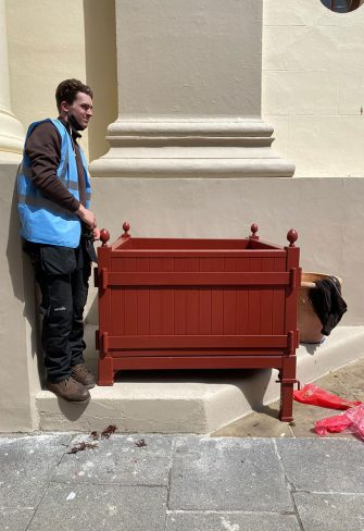 A Classic Garden Elements Caisse de Versailles Planter at Covent Garden Opera