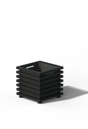 The Small Ibiza Planter by Classic Garden Elements in RAL 9005 Jet black