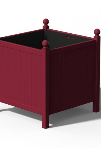 The Large Versailles Planter Park by Classic Garden Elements, RAL 3005 Wine red