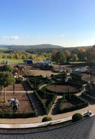 Bird's-eye view of the St. Alban's Pergola by Classic Garden Elements