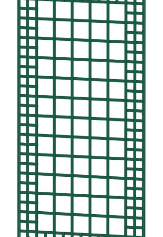 The Poundbury Metal Wall Trellis by Classic Garden Elements, powder coated in RAL 6005 Moss green