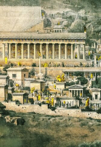 Bird view of ancient Delphi - based on - Albert Tounaire - 1894 (1)