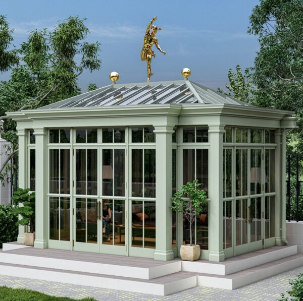 Gaineswood Conservatory in Steel front view