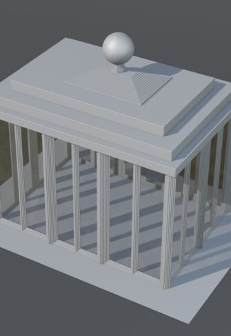 Piscina Palla Pool House in 3D detail view